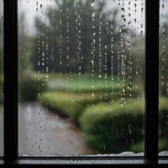raindrops on window