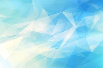 Fototapeta premium 青の背景、幾何学模様、ポリゴン、ビジネス