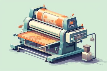 A machine sitting on top of a table. Suitable for industrial, technological, or office-related concepts