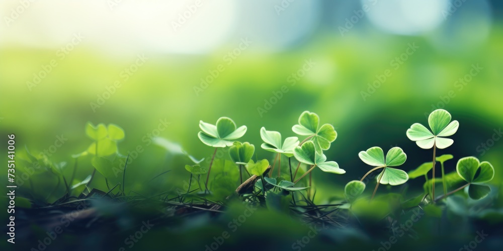 Poster close up view of a bunch of green plants. suitable for nature-themed designs and environmental conce