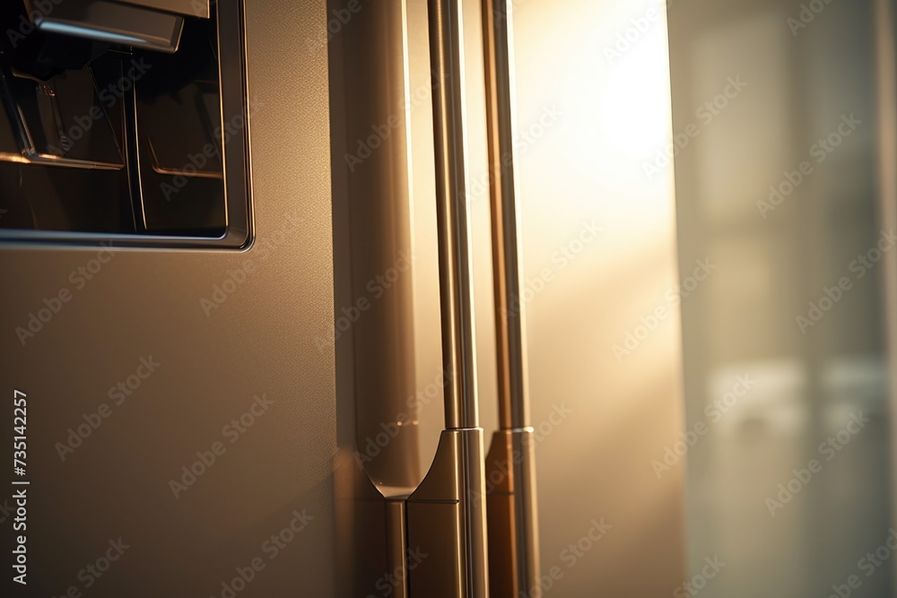 Poster a detailed view of a refrigerator with the door open. this image can be used to showcase the interio