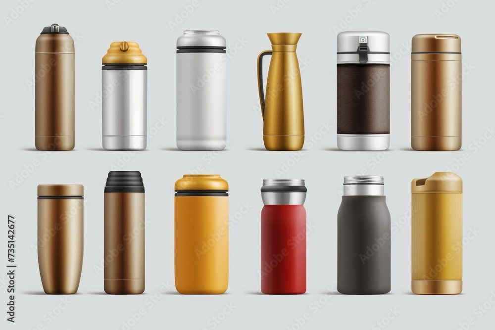 Aufkleber a collection of various water bottles suitable for different needs and occasions. versatile and conv