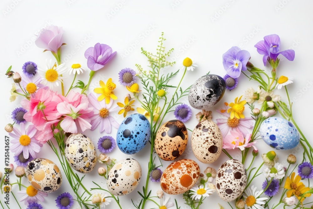 Aufkleber a bunch of eggs sitting on top of a white surface. suitable for various food and cooking-related pro