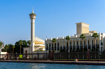 Dubai, Creek, Fluss, Die Moschee Al Bastakiya,  Dubai, Vereinigte Arabische Emirate, Asien