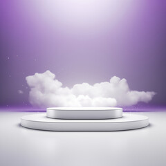 Abstract scene podium mockup. Award ceremony concept.