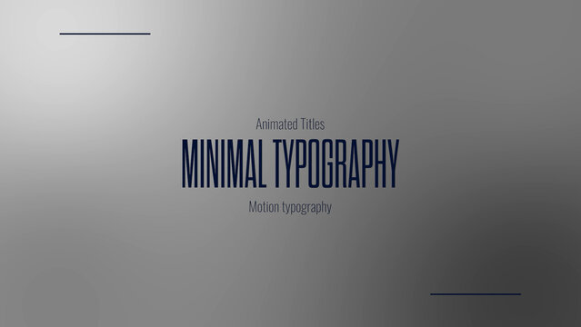 Minimal Motion Texts | Changeable Colors