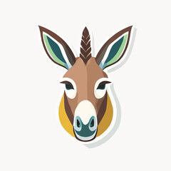 Donkey logo on a white background  