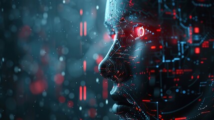 Futuristic AI Technology Background, GENERATIVE AI