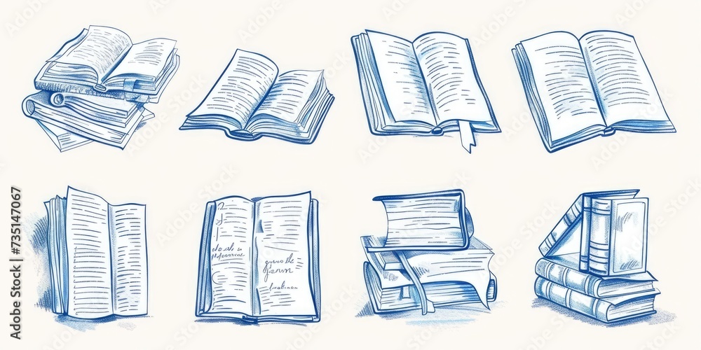 Aufkleber a pile of books neatly arranged on top of each other. perfect for educational and library-themed pro