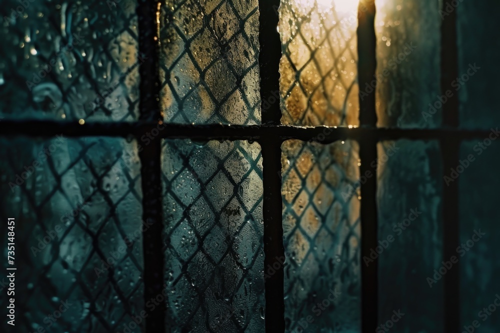 Poster a detailed close-up of a window in a building. suitable for architectural designs and real estate th