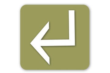Left arrow icon on a white background.