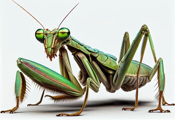 European Mantis or Praying Mantis (Mantis religiosa), PNG, isolated on transparent background. Generative AI
