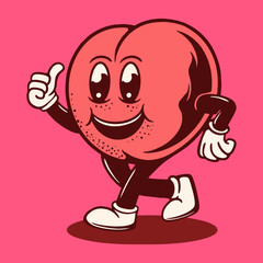 Illustration vector graphic of I AM FINE LOVE YOU RETRO CARTOON CHARACTER for apparel design merchandise, such as logos on product packaging