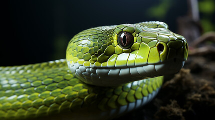 Fototapeta premium 3d rendered photo of snake made with generative AI