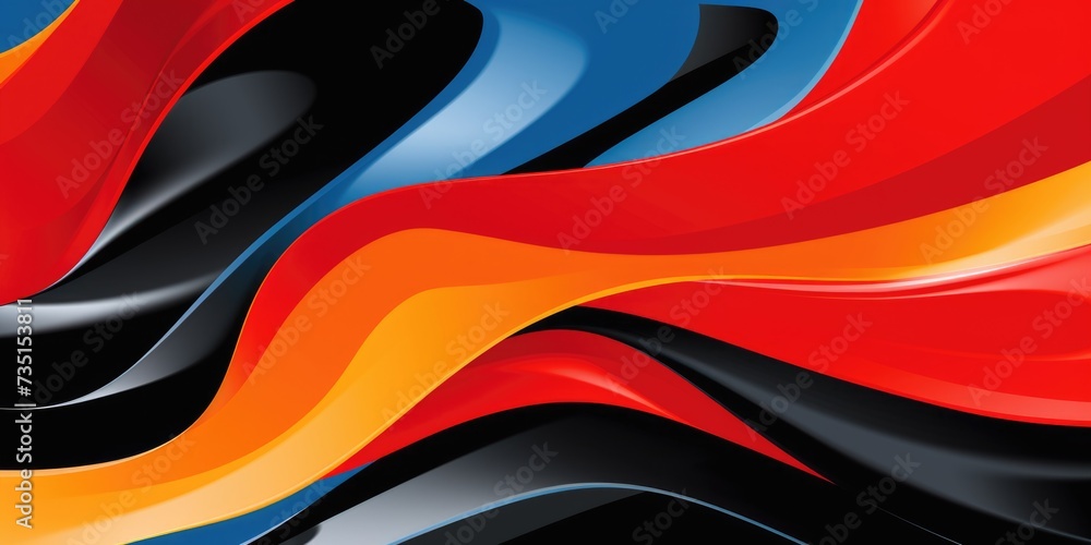 Poster a colorful abstract background featuring shades of red, black, and blue. can be used for various des