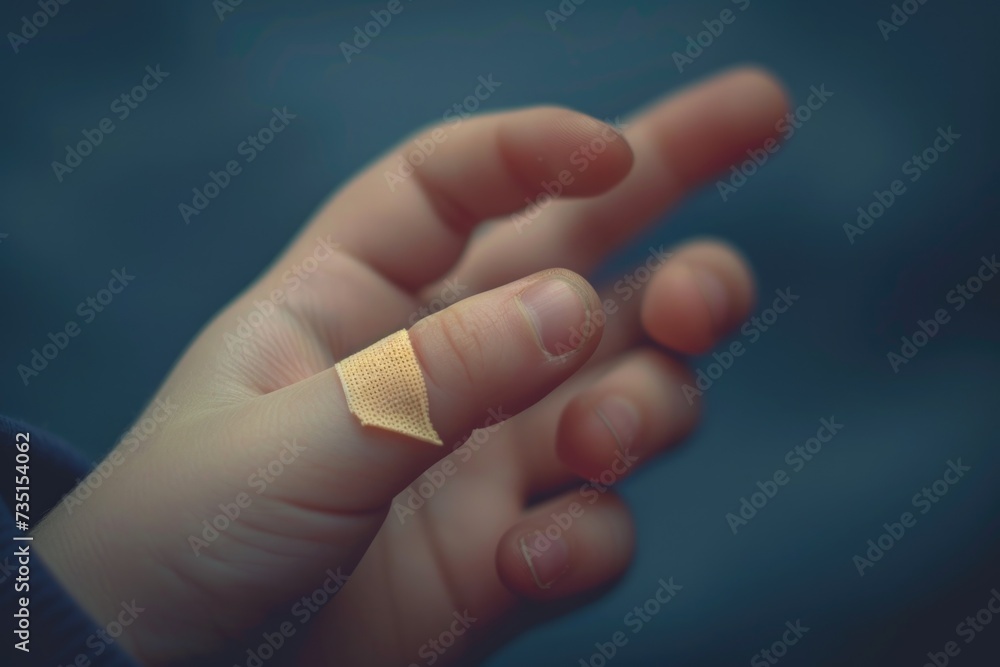 Poster a person holding a piece of tape in their hand. can be used for various diy projects or office-relat