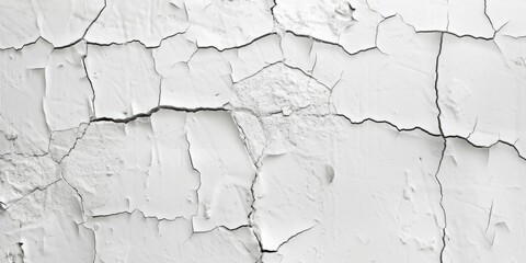 A photo of a cracked wall, captured in black and white. This image can be used to depict decay, abandonment, or urban deterioration. It can also be used as a background for text or design elements