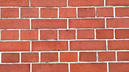 Red brick wall texture or brick wall background for interior exterior decoration and industrial construction concept design.