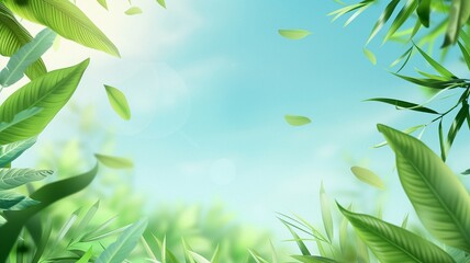 Professional spring and summer background. For presentations and product displays. The place for the text, the inscription