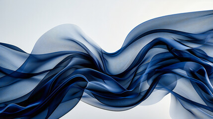 Abstract motion and energy background with blue waves, concept of flow and dynamic design, modern and sleek pattern