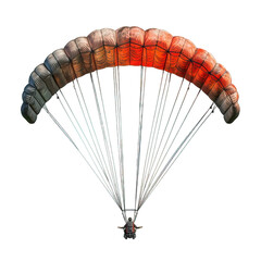 Obraz premium paraglider in the sky isolated on transparent background ,skydiving png ,generative ai