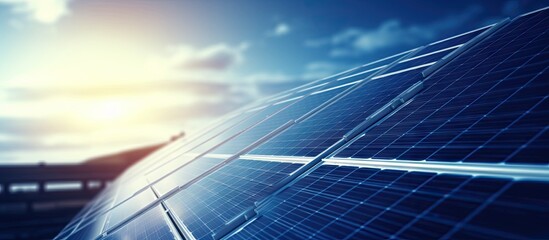 maintenance engineer Solar energy systems engineer perform analysis solar panels. Creative Banner. Copyspace image