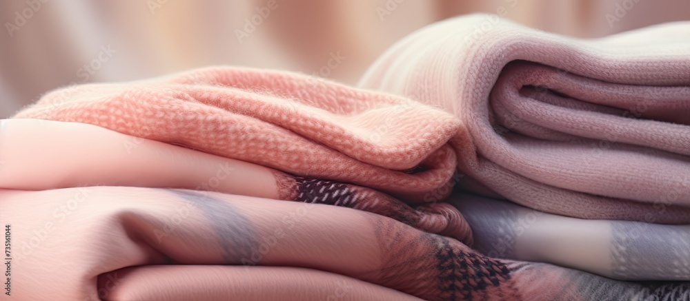 Aufkleber The texture of a soft warm woolen blanket. Creative Banner. Copyspace image