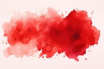 Radiant red watercolor splash - obrazy, fototapety, plakaty