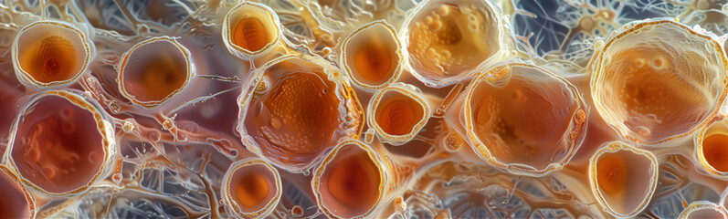 high detail microscopic view of complex structures, scientific background