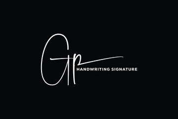 GP initials Handwriting signature logo. GP Hand drawn Calligraphy lettering Vector. GP letter real estate, beauty, photography letter logo design.