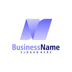 Letter N logo design vector. Creative Initial N logo concepts template