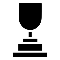 Obraz premium Stunning Award Vector Icon: Elegant Trophy and Ribbon Graphics for Recognition, Achievement & Honors