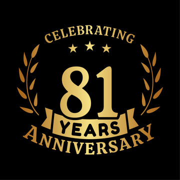 81st anniversary celebration design template. 81 years vector and illustration.
