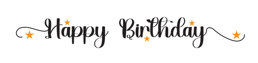 Obraz premium Happy birthday calligraphy lettering for greeting card