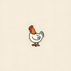 Minimalistic Chicken Logo, Chicken Logo Vector 