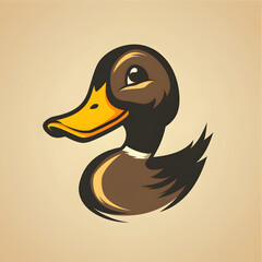 Duck Mascot Logo, Duck Vector Illustration