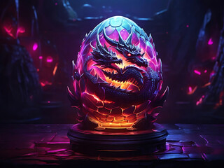 A dragon egg, dragon egg fantasy illustration, dragon Egg For RPG Game Asset