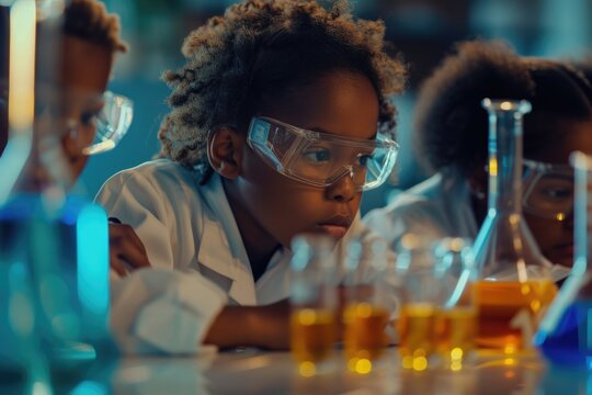 African American children learn science through chemical experiments in school .