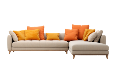 Comfortable Lounge Sofa isolated on transparent Background