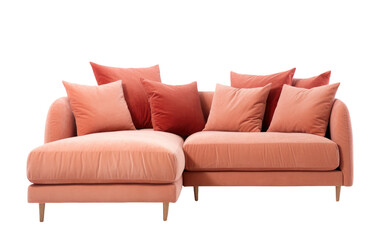 Fototapeta premium Cozy Corner Sofa isolated on transparent Background