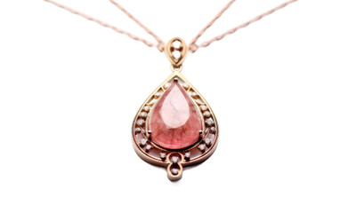 Sunstone Elegance Necklace isolated on transparent Background