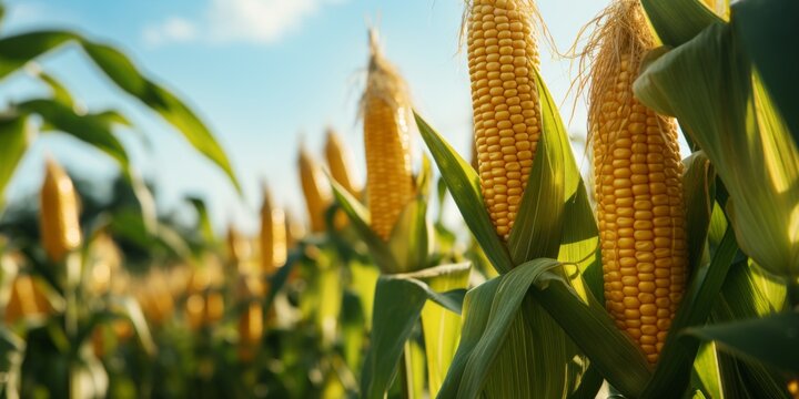 an image of corn growing in a corn field