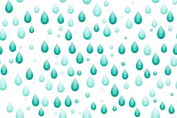 Crystal clear raindrops seamless pattern