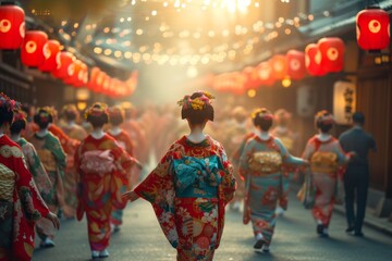 Fototapeta premium Traditional Japanese matsuri festival