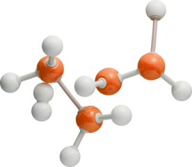 Atoms Molecule Model for Chemistry Education - Ready to use PNG Cutout Isolated Image