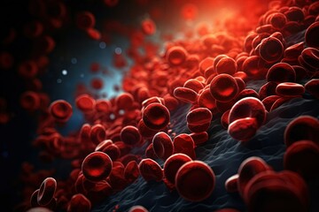 Bloodstream journey, thrombocytes, erythrocytes and leucocytes circulates in human rights body