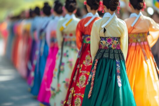 People celebrating South Korea's Chuseok