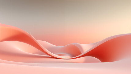 Relaxing organic curves peach background or wallpaper.