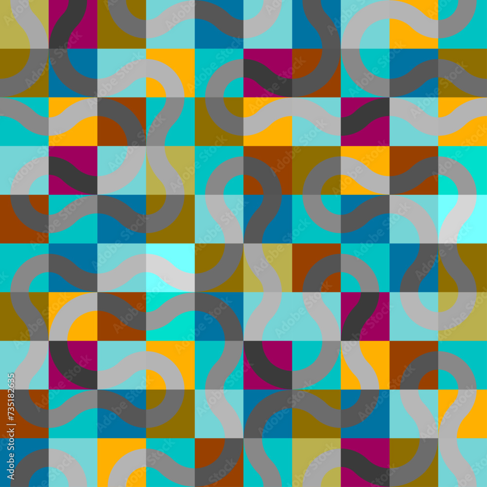 Poster Abstract seamless geometric pattern. Geometric vector image.