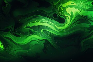 Emerald glowing paint flow, abstract aesthetic art